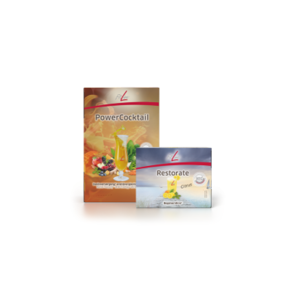 OptimaErgänze Deine gewohnte Kost morgens durch FitLine PowerCocktail und abends durch FitLine Restorate. Die Produkte sind kinderleicht zuzubereiten und die Zubereitung wird in wenigen Tagen zur guten Gewohnheit.l-Set (PowerCocktail, Restorate Citrus)